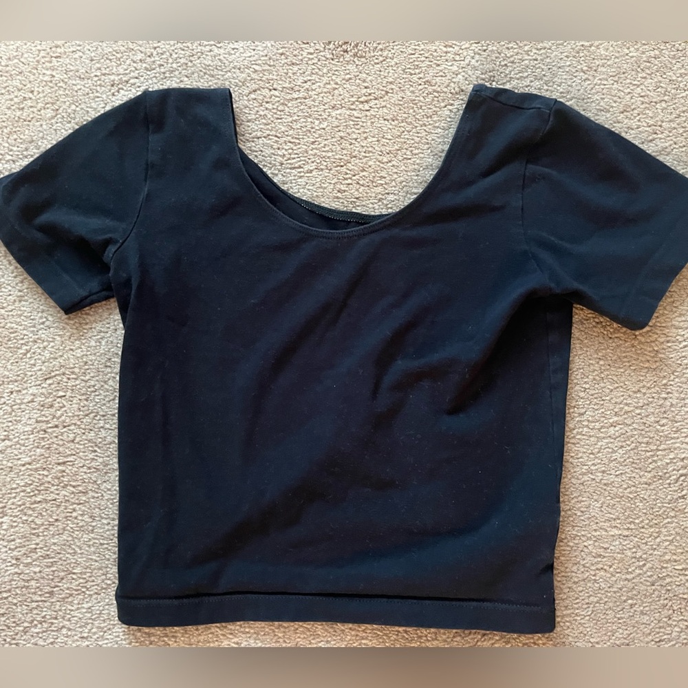 Short Sleeve Fitted Crop Tee American Apparel S
